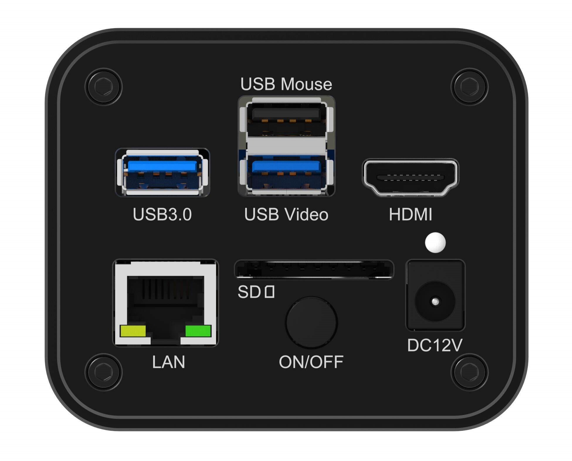 X5CAM4K系列HDMI相機(jī)接口面板示意圖